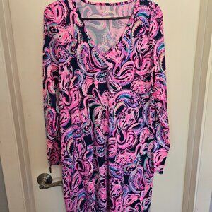 Long sleeve Lilly Pulitzer Etta dress size Large new